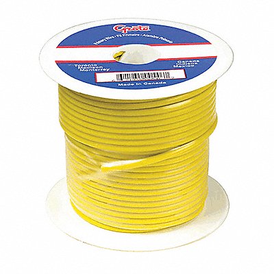 GROTE 877011 Primary Wire 14 Gauge Yellow 100ft.Spool
