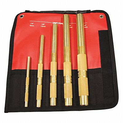 MAYHEW 67003 Brass Drift Punch Set 5Pc