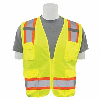 ERB SAFETY 62151 Safety Vest ANSI Hi-Viz Lime M