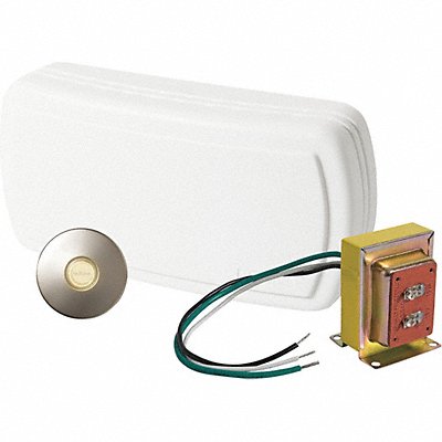 BROAN BK131LSN Chime 1 Stucco Push Button Satin Nickel