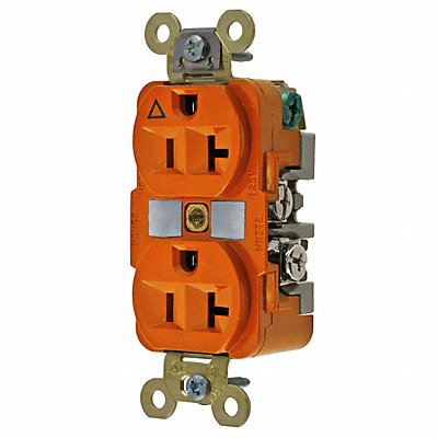 HUBBELL IG5362 Recept Orange 20 A 2P3W Back Side 1PK