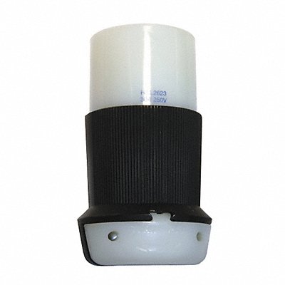 HUBBELL HBL2623 Locking Connector Strt 30 A Black White Nyl L6-30R