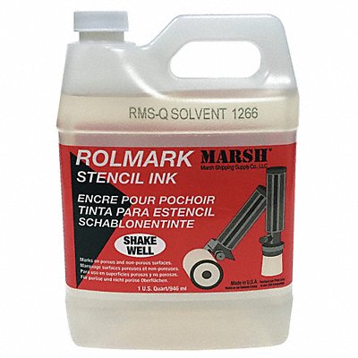 MARSH RMSQ Stencil Ink Cleaning Solvent Clear 1 qt.
