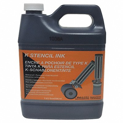 MARSH KBKQ Stencil Ink Jug Black 1 qt.