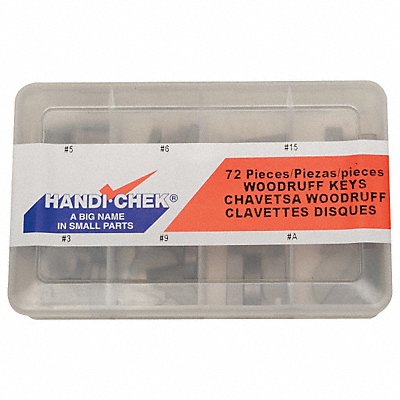 ITW BEE LEITZKE WWGDISPWKC072 Woodruff Key Asst LCS 72 Pcs 6 Szs