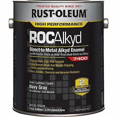RUST-OLEUM 975402 H7153 7400 Alkyd Enamel Navy Grey 1 gal