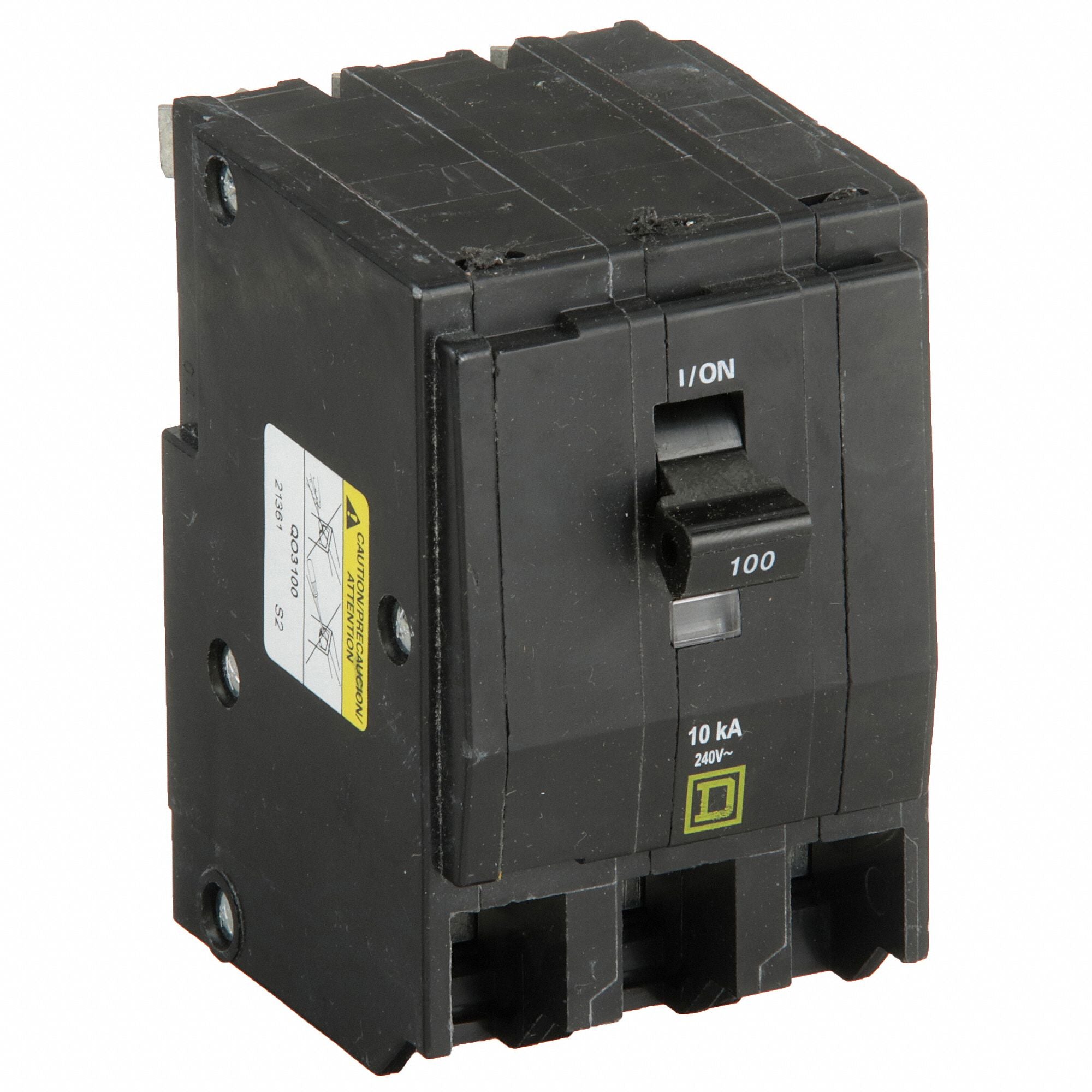 SQUARE D QO3100 Circuit Breaker 100A Plug In 120/240V 3P