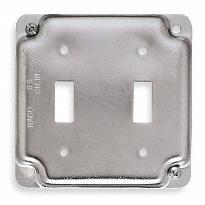 RACO 803C Electrical Box Cover Toggle Switch 2Gang