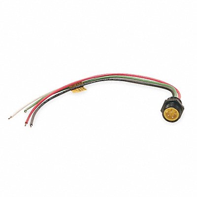 BRAD HARRISON 1R4006A20A120 External Thread Receptacle 4 Male 16 AWG