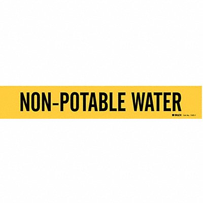 BRADY 72031 Pipe Marker Non-Potable Water 2 1/4in H