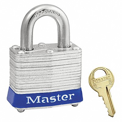MASTER LOCK 3BLU D1927 Lockout Padlock KD Blue 1-1/4 H
