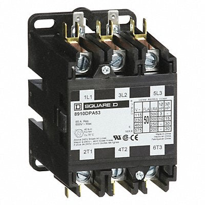 SQUARE D 8910DPA53V14 H2643 Definite Purpose Contactor 24VAC 3P 50A