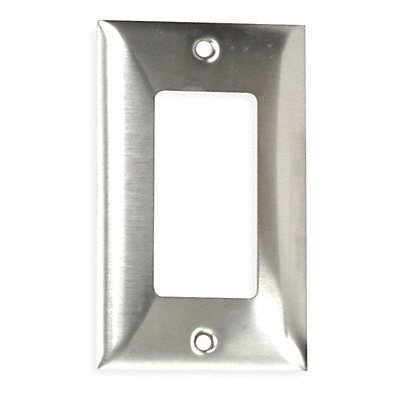 HUBBELL SS26 Rocker Wall Plate Standard Silver 1Gng Brsh