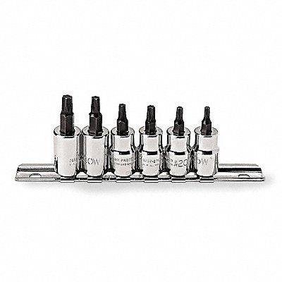 PROTO J5238C Socket Bit Set Steel DrSz 3/8 in