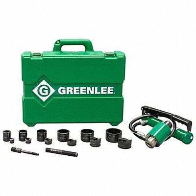 GREENLEE 7306SB Hydraulic Punch Driver Set 10 ga. Steel