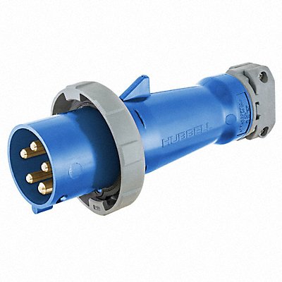 HUBBELL HBL530P9W IEC Pin and Sleeve Plug 30 A Blue 4Pl