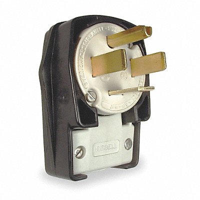 HUBBELL HBL9462C Agl Strt Blade Plug Blk 60 A Stnd 14-60P