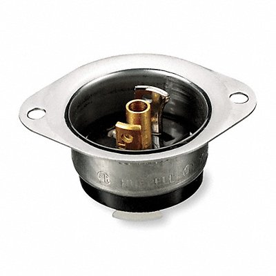 HUBBELL HBL7595 Mdg Flg LckInl 15 A Black ML-2P SS