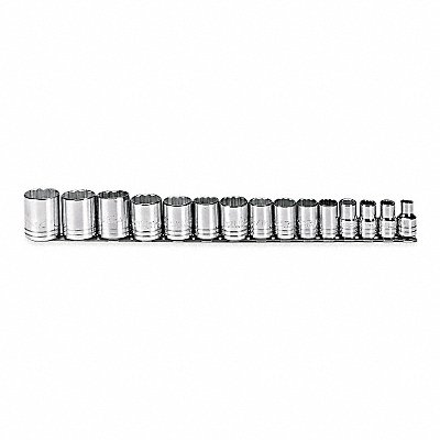 PROTO J54114 Socket Set Chrome 3/8 in to 1 1/4 in 12Pt