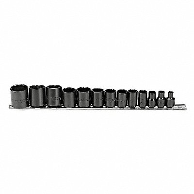 PROTO J52304 Impact Socket Set Steel Black Oxide 1/4 to 1 in