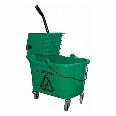 GRAINGER 5CJH8 D8082 Mop Bucket and Wringer Green 8 3/4 gal