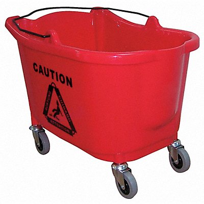 GRAINGER 5CJJ2 D8083 Mop Bucket Red 8 3/4 gal