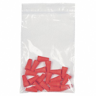 GRAINGER 5CNJ0 Reclosable Poly Bag Zip Seal PK1000