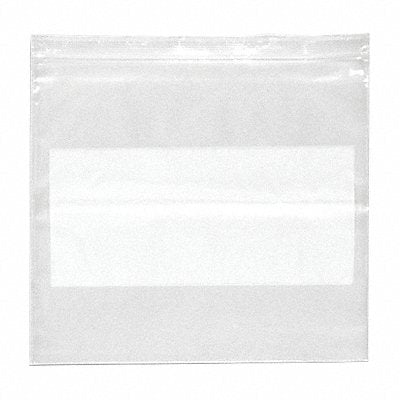 GRAINGER 5CNV5 Reclosable Poly Bag Zip Seal PK1000