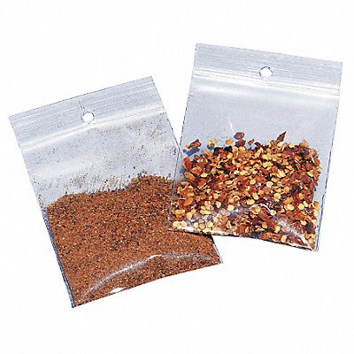 GRAINGER 5CPC1 Reclosable Poly Bag Zip Seal PK1000