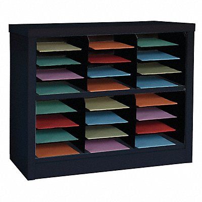 GRAINGER 5CRX9 Literature Organizer 30 In H Black