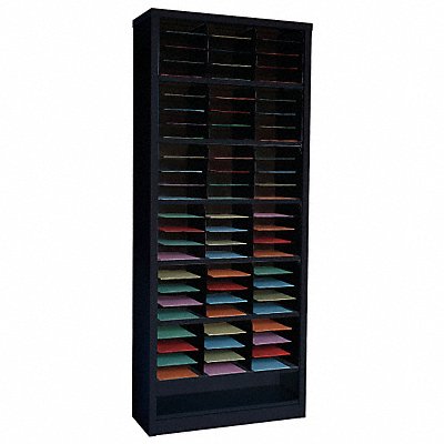 GRAINGER 5CRY5 Literature Organizer 84 In H Black