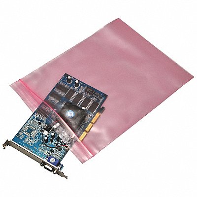 GRAINGER 5CXN1 Reclosable Poly Bag Anti Static PK1000