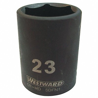 WESTWARD 5DFN1 Impact Socket Steel Black Oxide 23 mm