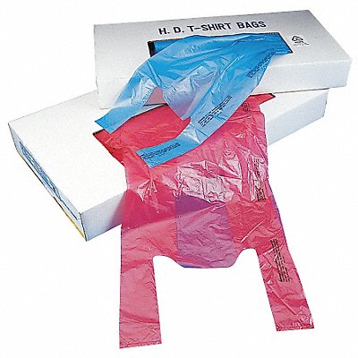 GRAINGER 5DUR9 Plastic Shopping Bag T-Shirt Bag PK1000