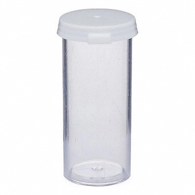 GRAINGER VIAL5C10 Vial with Cap 18.48 mL 28.6 mm Dia PK10