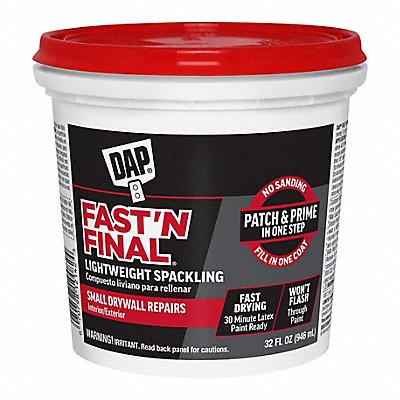 DAP 12142 Spackle White 32 oz