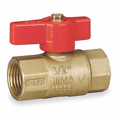 5E435 NIBCO GB1A Manual 2-Way Ball Valve IPS Brass
