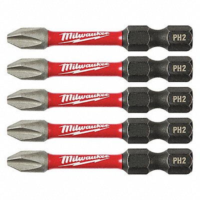 MILWAUKEE 48324602 Insert Bit 1/4 Phillips #2 2 PK5
