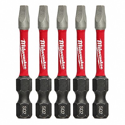 MILWAUKEE 48324606 Insert Bit 1/4 Square Recess #2 2 PK5