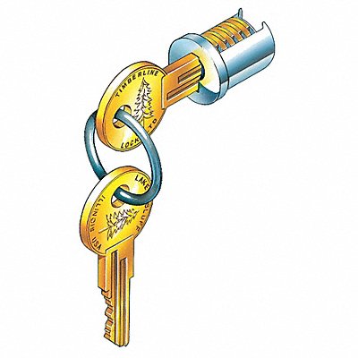 COMPX TIMBERLINE C700LP102T15 Lock Cylinder 1/2 in Keyed Alike Nickel