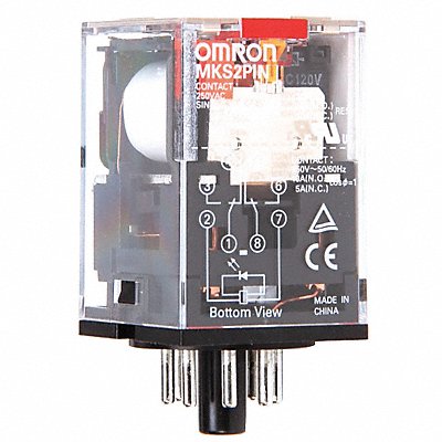 OMRON MKS2PINAC120 H7942 General Purpose Relay 120VAC 10A 8Pins