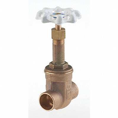MILWAUKEE VALVE UP14938 Gate Valve 3/8 in Solder Bronze