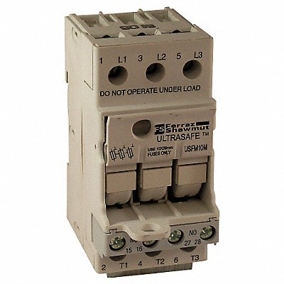 MERSEN USFMCCM Fuse Block 0 to 30A Class CC 3 Pole