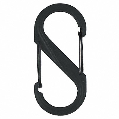 NITE IZE SBP40301BG Carabiner Clip 3-1/2 in Plastic Black