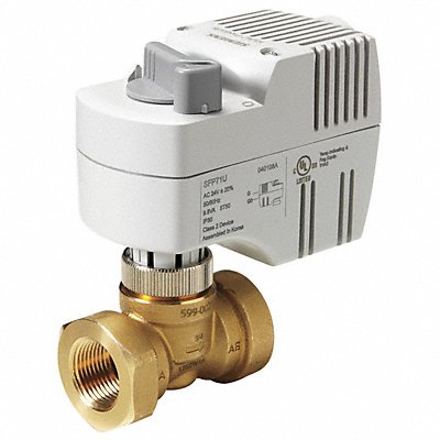 SIEMENS 24300211 Threaded Globe Valve NO Brass 1/2 in NPT