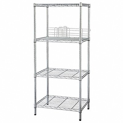 GRAINGER 5GPK2 Wire Shelving Unit Cap 300 lb 18inx74inx48in
