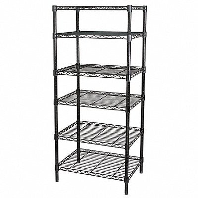 GRAINGER 5GPL2 Wire Shelving Unit Cap 300 lb 18inx74inx48in