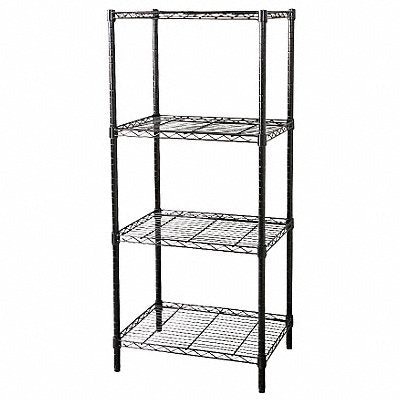 GRAINGER 5GPL7 Wire Shelving Unit Cap 300 lb 18inx63inx48in