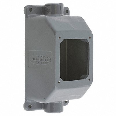 HUBBELL FT302W Back Box 20/30A 1 Hub Straight Metallic