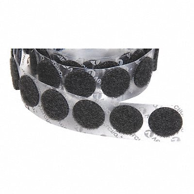 VELCRO BRAND 196334 Reclosable Loop 3/8 Dia Black PK1800